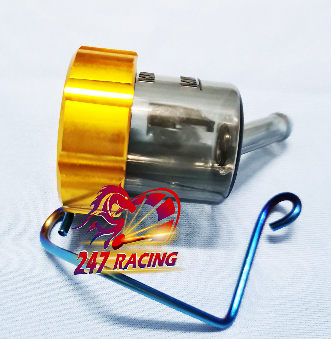 Combo Bình Dầu Khói + Pát Bình Dầu xi Titan gắn Xe Máy