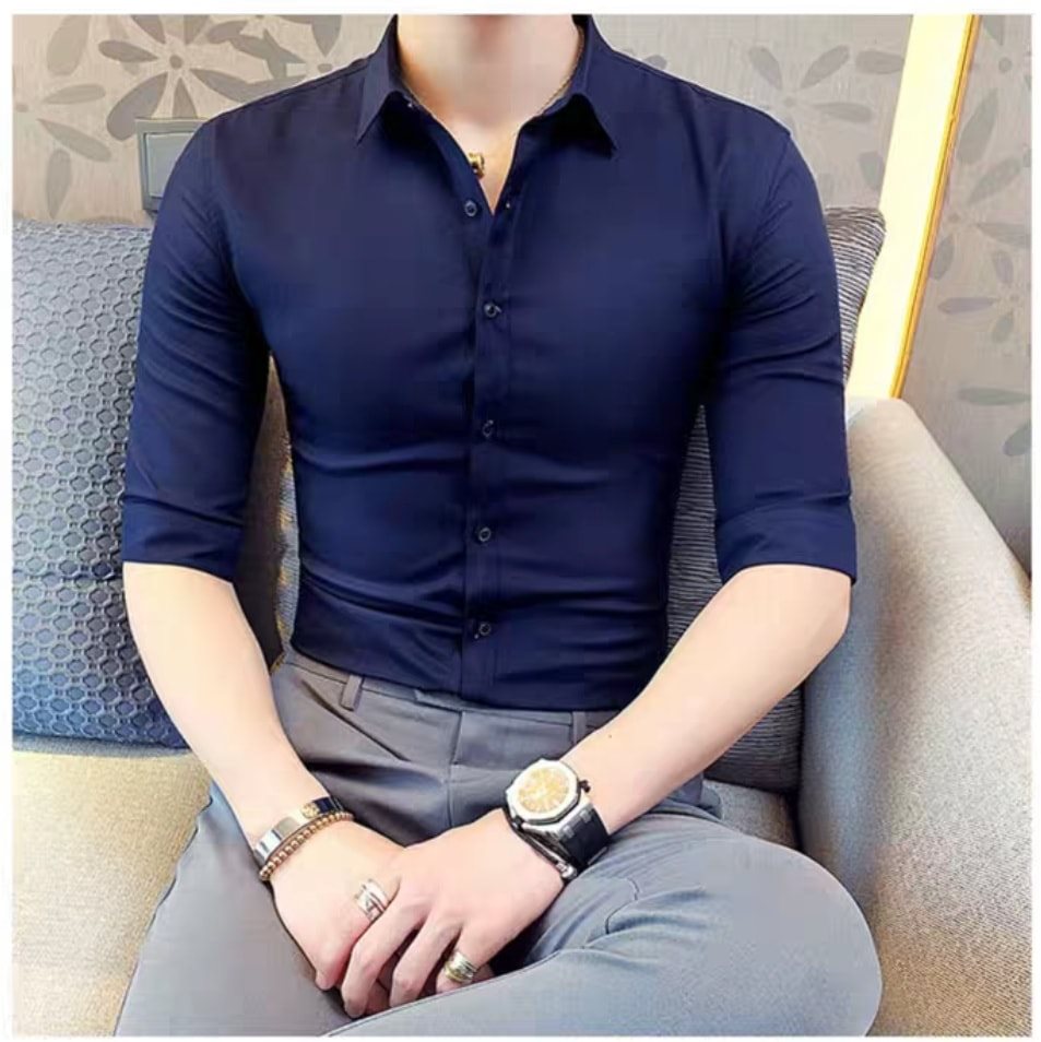 1 sét quần âu Vinteck + áo sơ mi lụa Cao Cấp