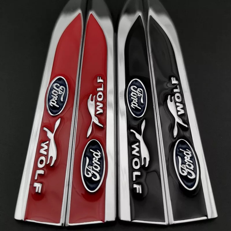 Bộ 2 mang cá kim loại dán xe ô tô Ford