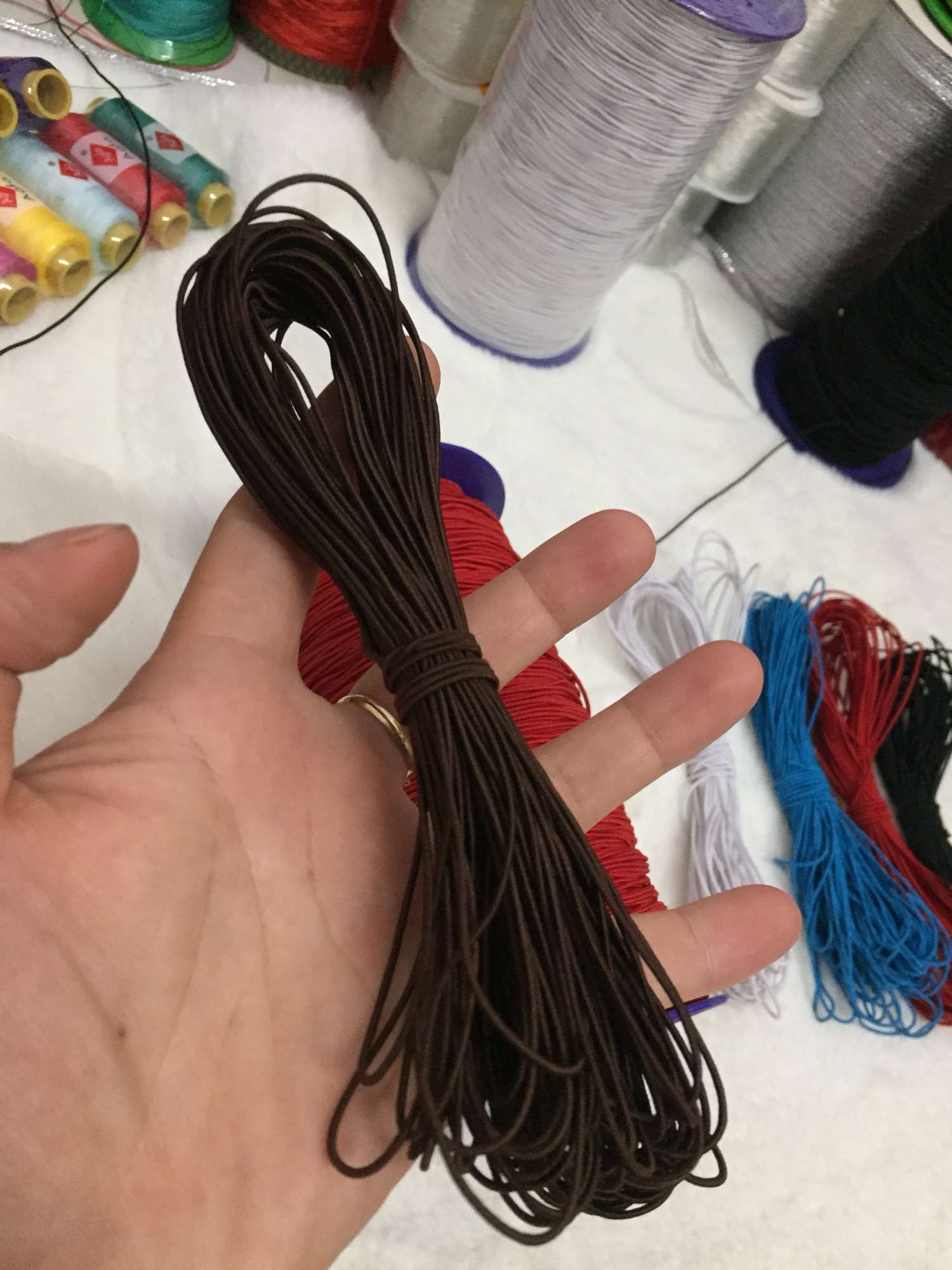 [HCM]Thun Vải Sợi Tròn Co giãn Size 1mm (10m)