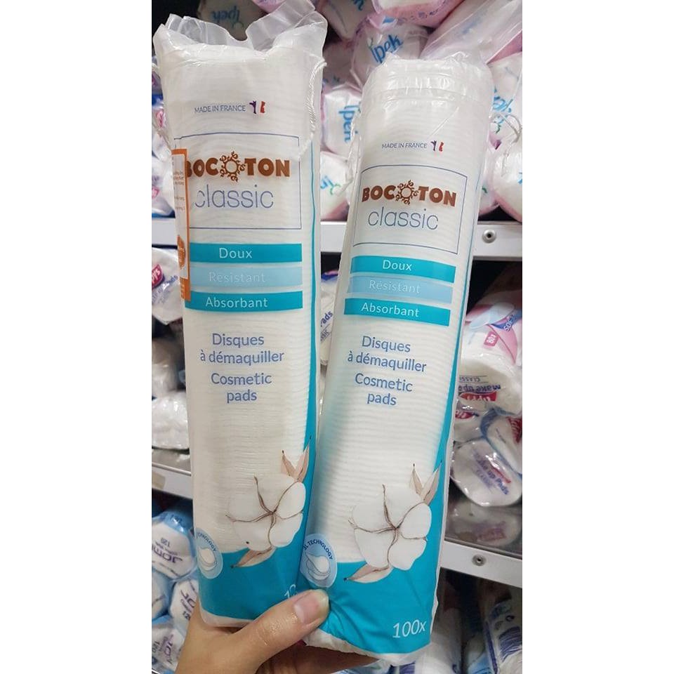 [Mua 3 tặng 1 mặt nạ ] Bông tẩy trang Bocoton Pháp 100 miếng