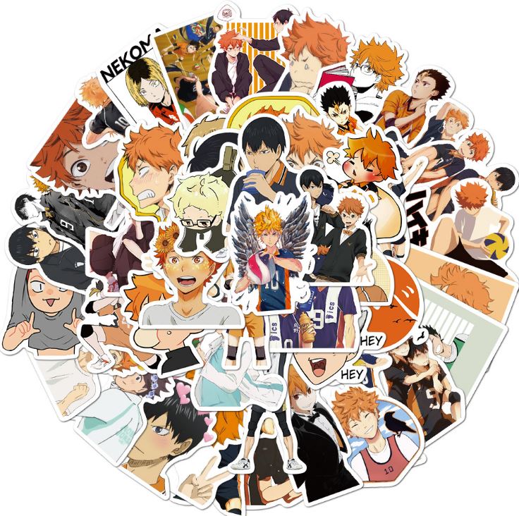 [HCM]Sticker ANIME NEKOMA nhựa PVC không thấm nước dán nón bảo hiểm laptop điện thoại Vali xe Cực COOL #130