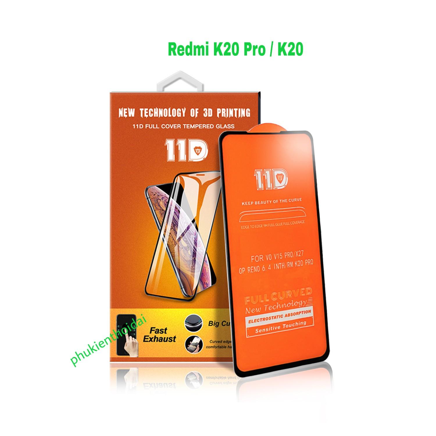 Kính cường lực full màn cho xiaomi redmi k20 pro / k20 / mi 9t / mi 9t pro full màn chất đẹp