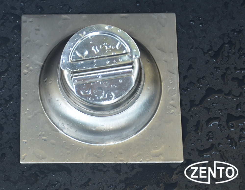 Phễu thoát sàn inox Zento TS122-L (12x12cm)(Xám)