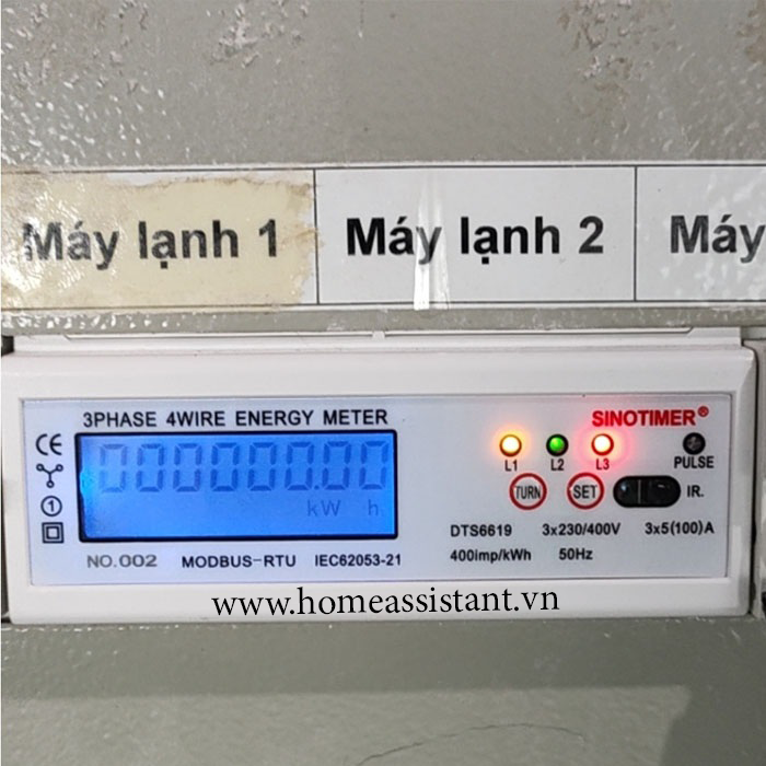 Electronic Meters 3 Phase 6 Parameters 100A Modbus RS485 (Support HomeAssistant)