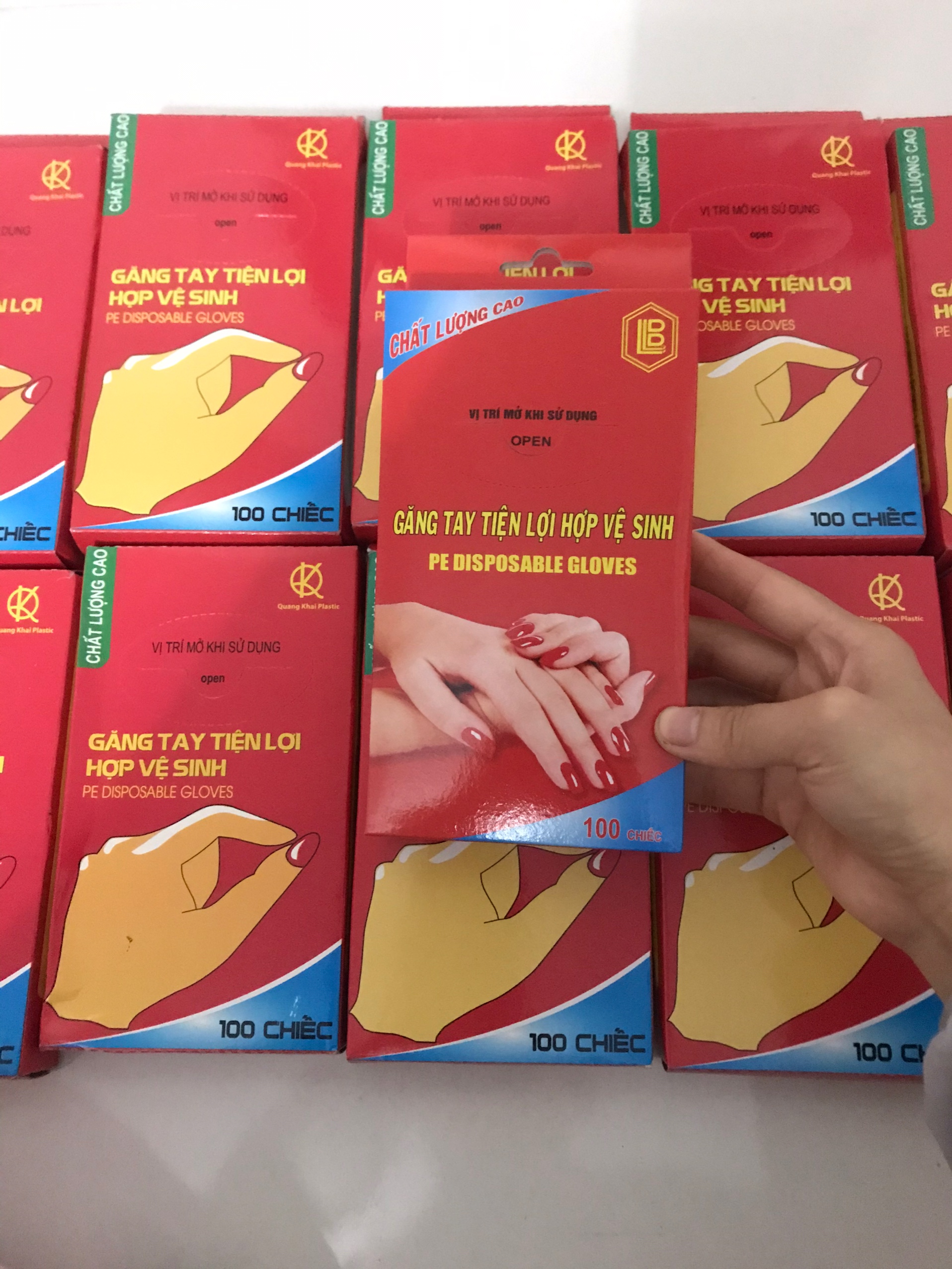 [5 HỘP] Combo 5 Hộp Găng tay nilong 100 chiếc (hàng đủ)