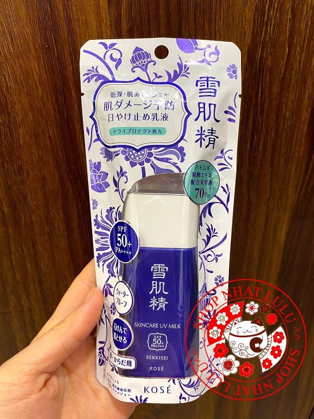 Kem chống nắng Kose sekkisei White UV milk mẫu mới 2020 Nhật bản 60ml