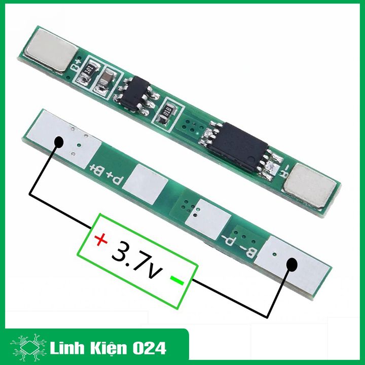 Module bảo vệ quá dòng quá áp pin 18650 3.7V 3A 1s
