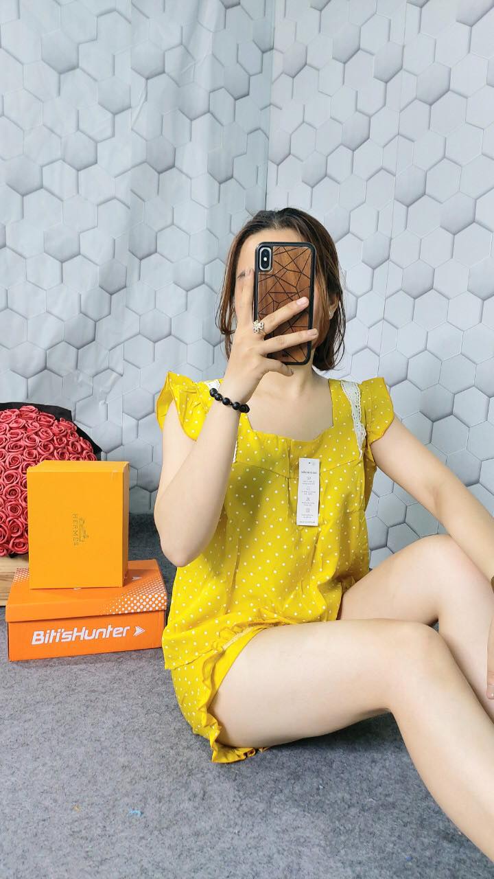 Sét bộ đùi chấm bi phối bèo / Bộ ngủ mặc nhà siêu rẻ