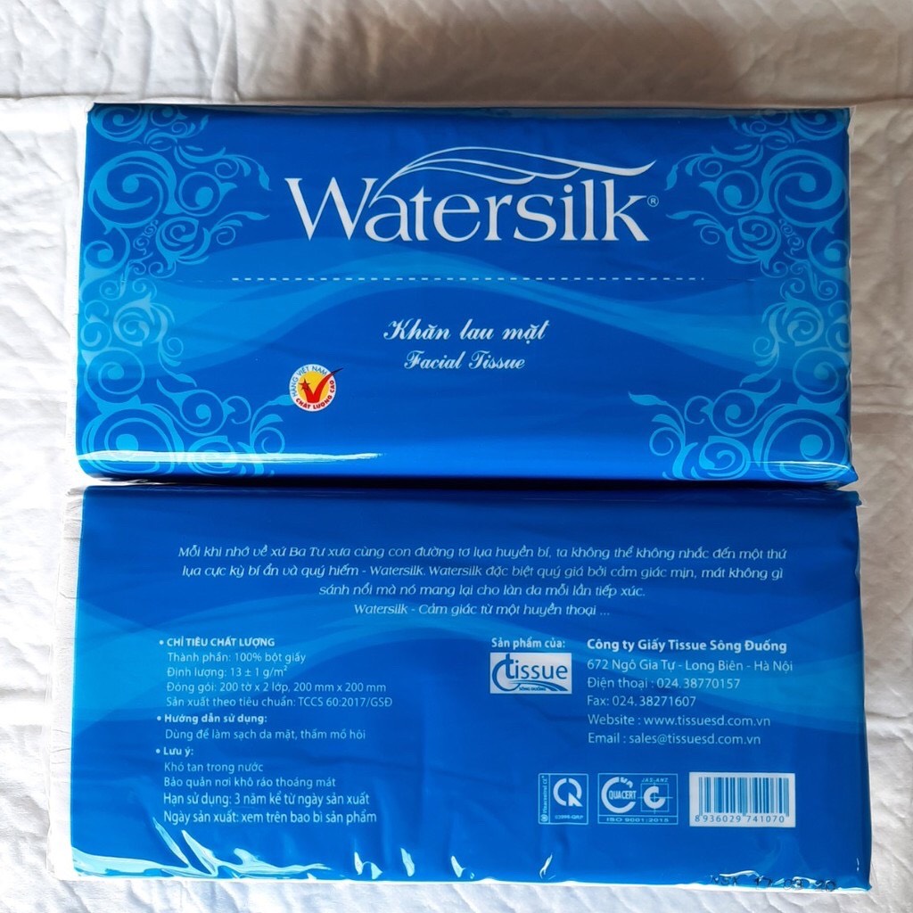 Giấy rút lụa Watersilk 200 tờ sét 1 gói