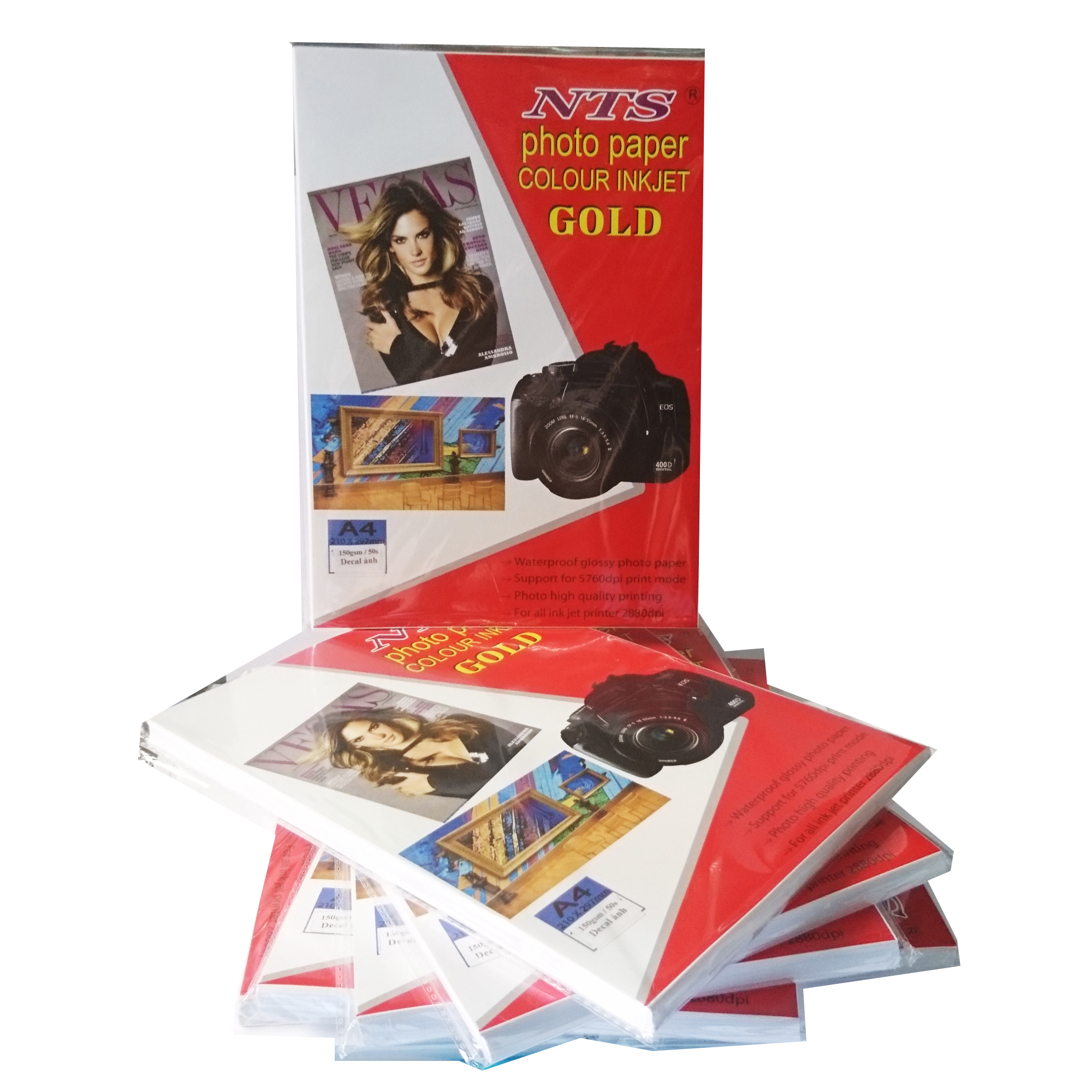 Giấy ảnh decal A4 Công Minh siêu dính 135g (1 Xấp 50 tờ)