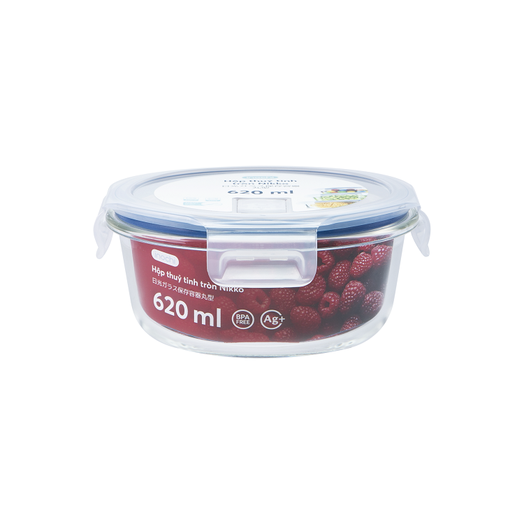 Hộp thuỷ tinh tròn Nikko 620 ml