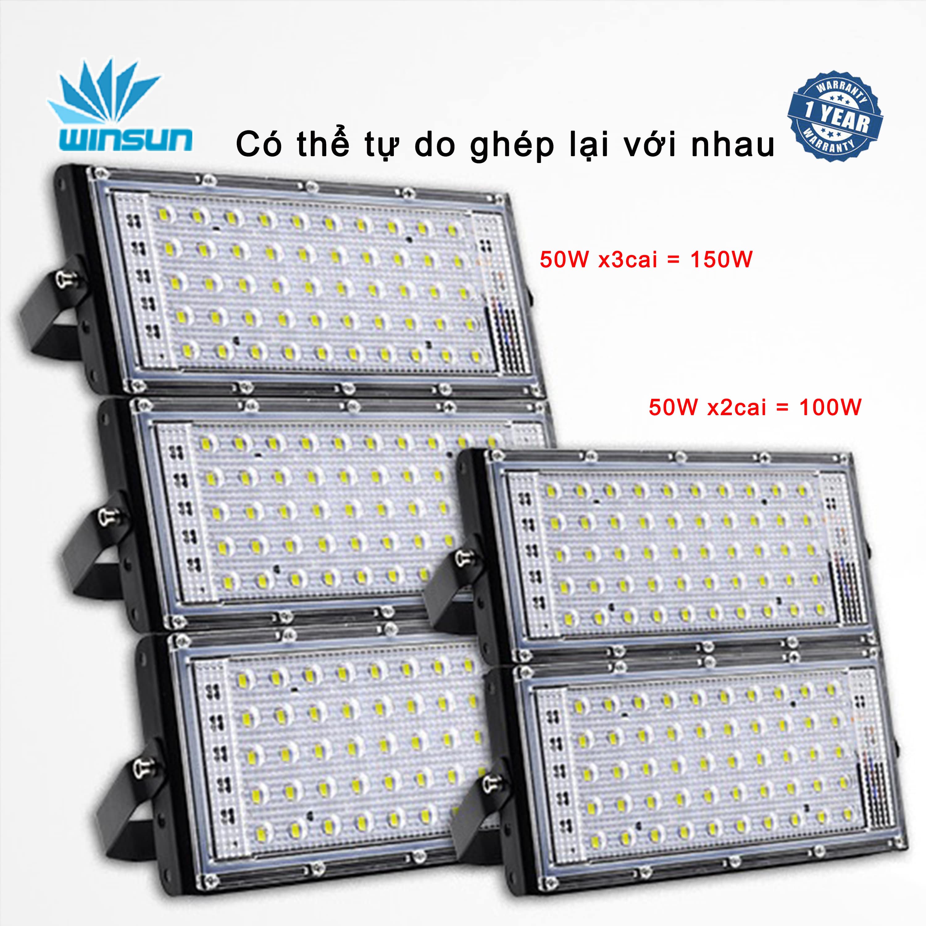 Đèn pha Led ngoài trời chống mưa 50W, 100W