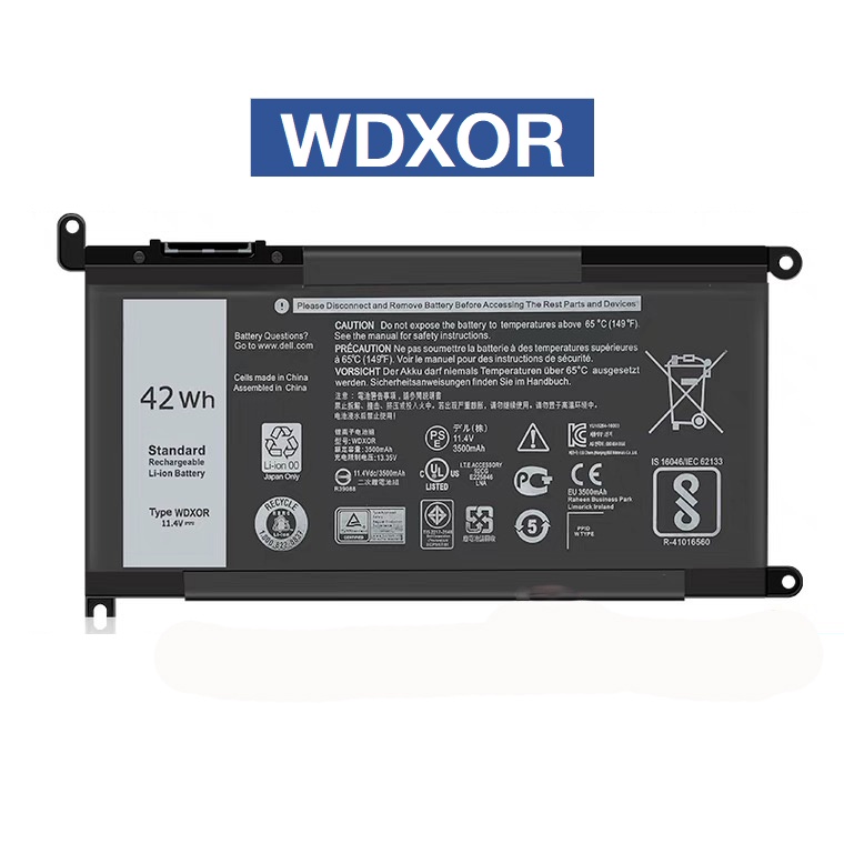 Pin laptop dell vostro 5468 5567 5568 5471 5481 5581 5584 5480 42wh inspiron 13 14 15 wdxor 11.4v