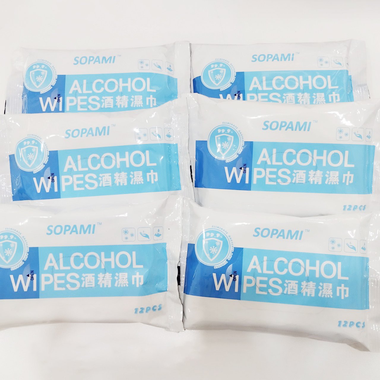 Khăn ướt tẩm cồn kháng khuẩn Sopami Alcohol