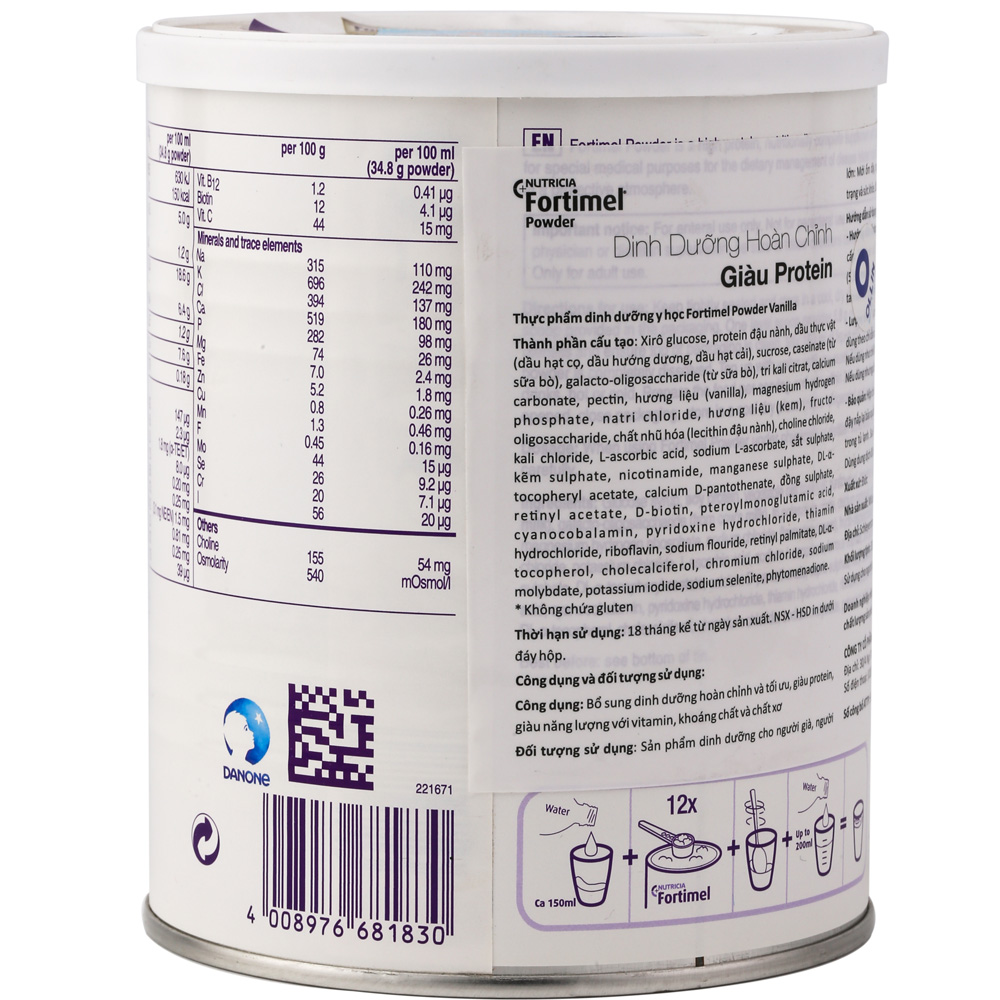 Sữa Bột Fortimel Powder - HÀNG CHÍNH HÃNG