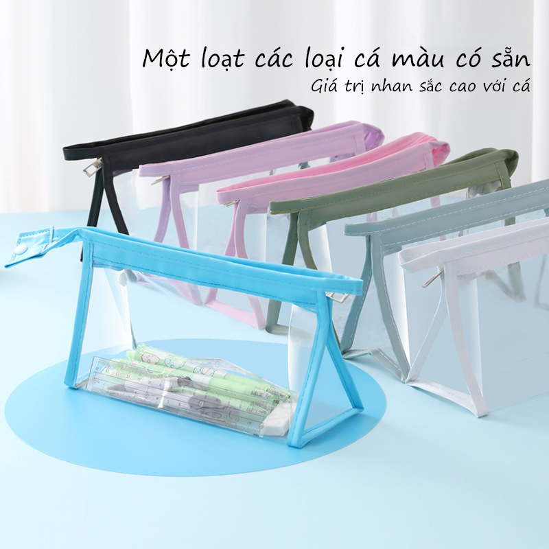 Multi-function storage bag large capacity canvas pencil case student pencil holder stationery storage