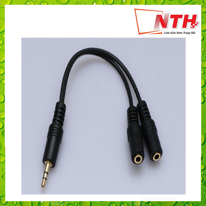 Dây chia jack loa chuẩn 3.5 từ 1 ra 2