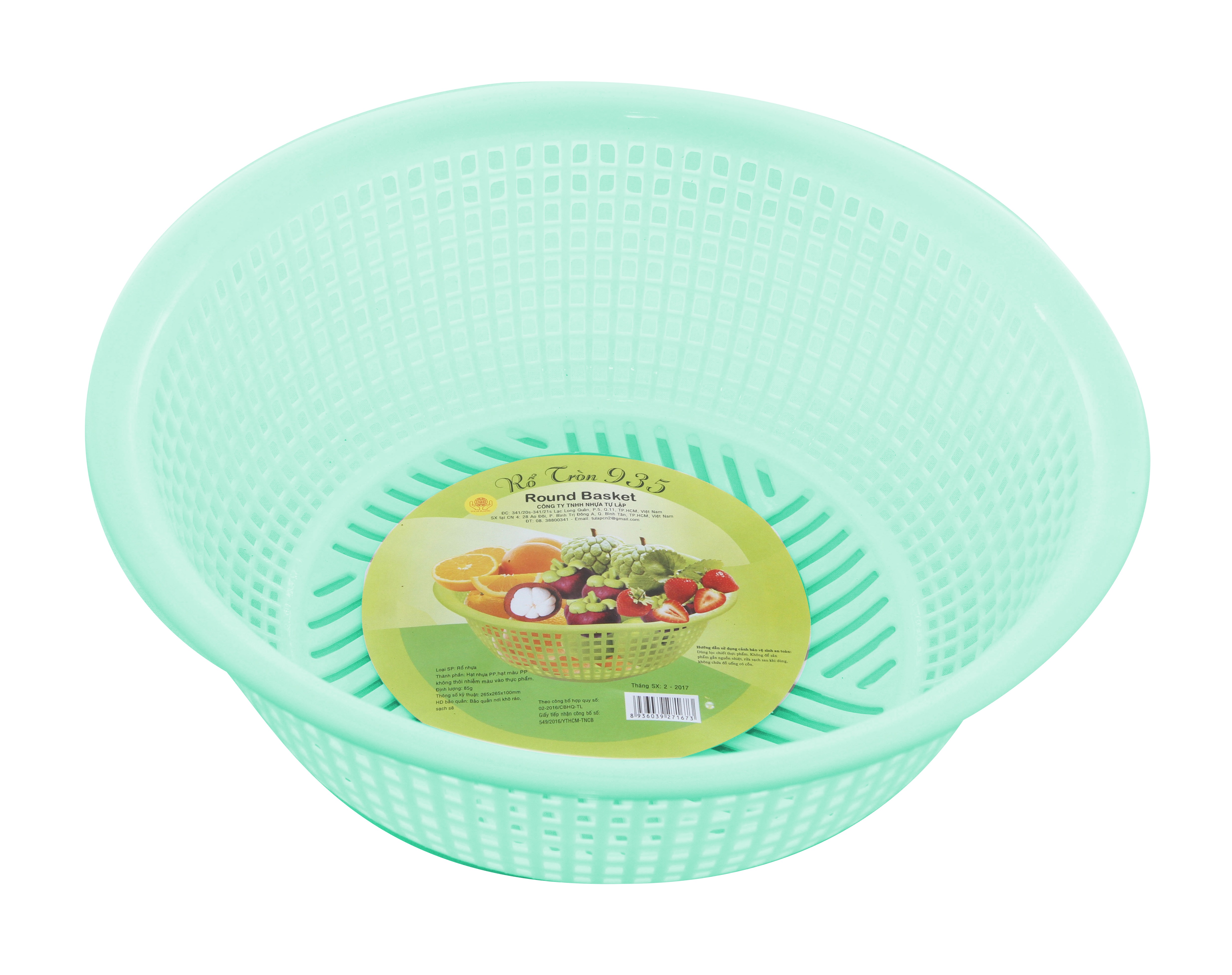 Self-Made Round Plastic Basket Tl967 - 32cm