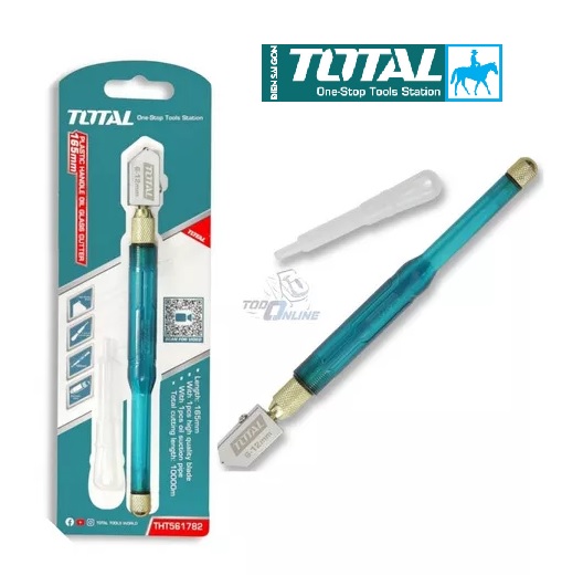 TOTAL Dao Dụng Cụ Cắt Kiếng Bẻ Kiếng 6 Lưỡi 130mm Glass Cutter THT561301