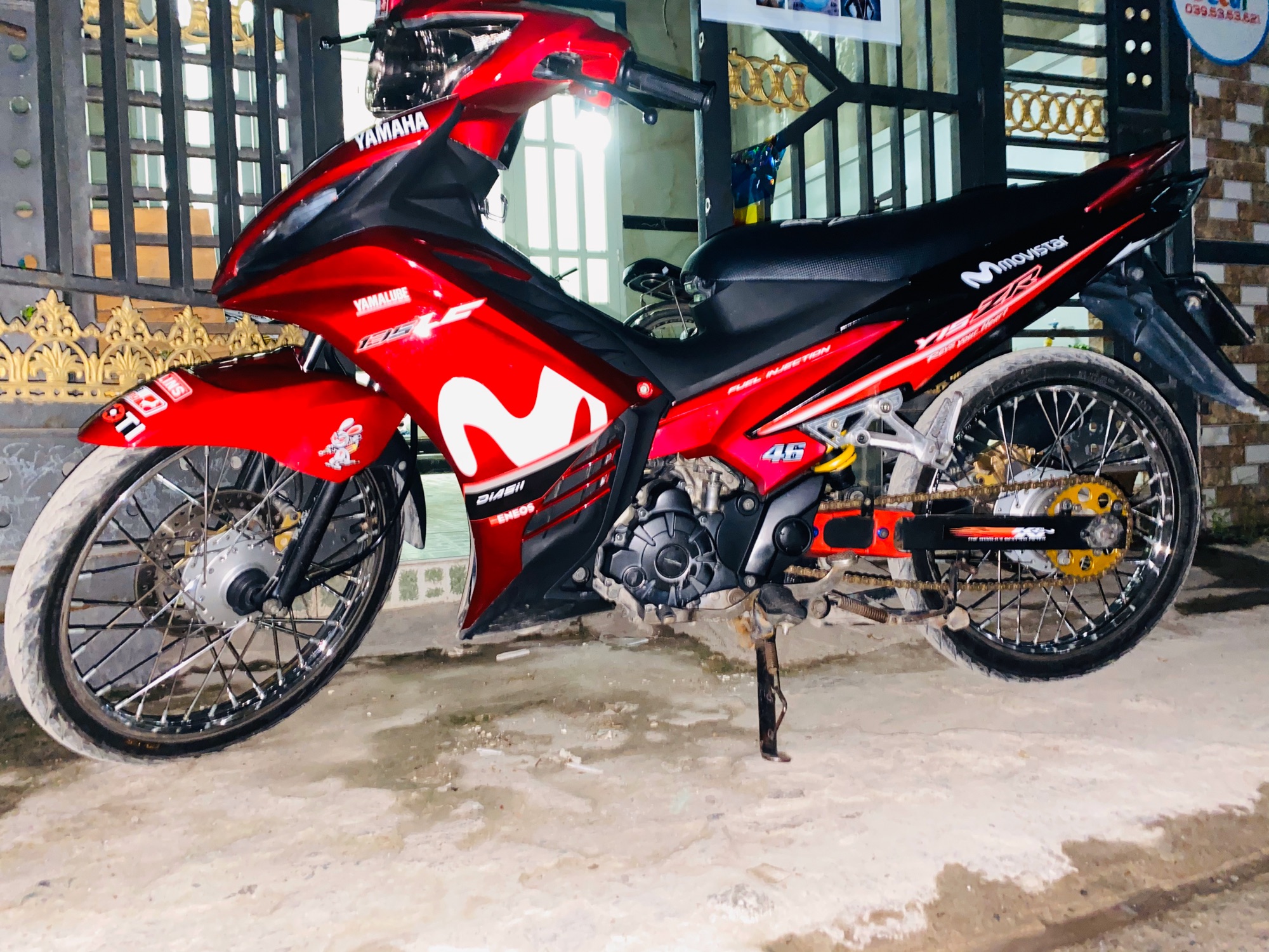 Tem rời Ex 2011 Movistar dán xe đỏ