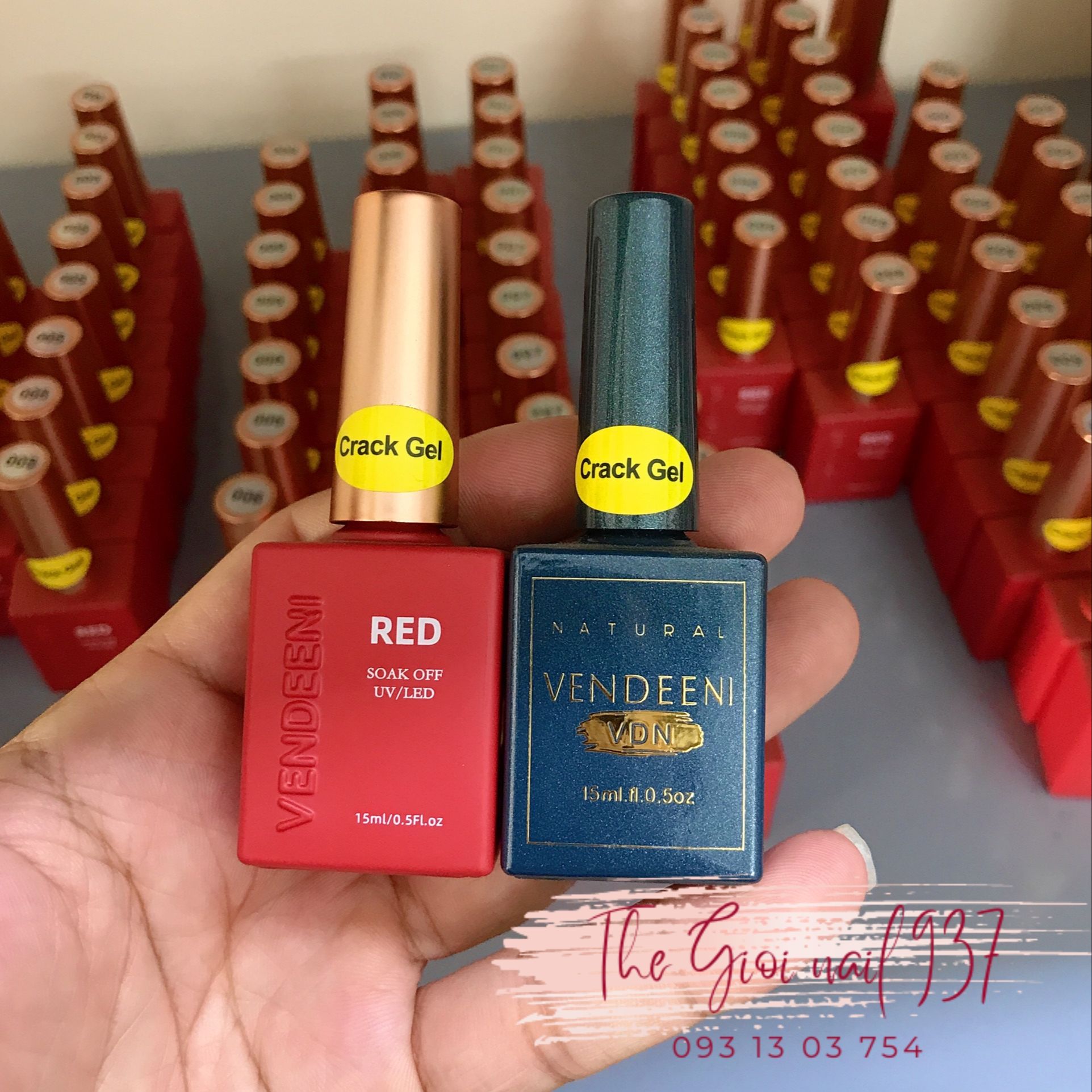 [Chính Hãng] Sơn gel nứt Trắng - Đen Vendeeni - Chai 15ml
