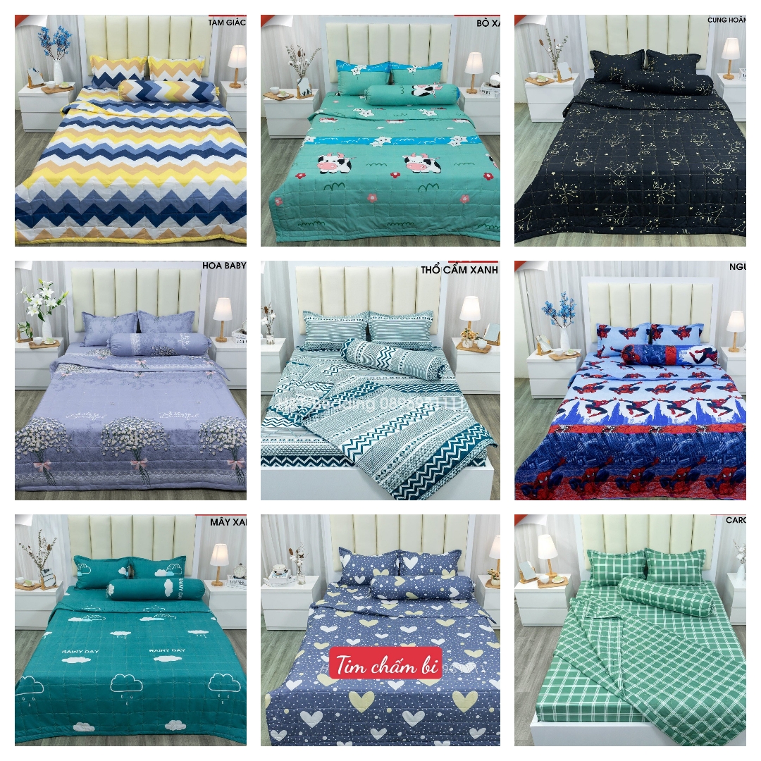 Ga Trải Giường Cotton poly  1m 1m2 1m4 1m5 1m6[cờ mỹ]