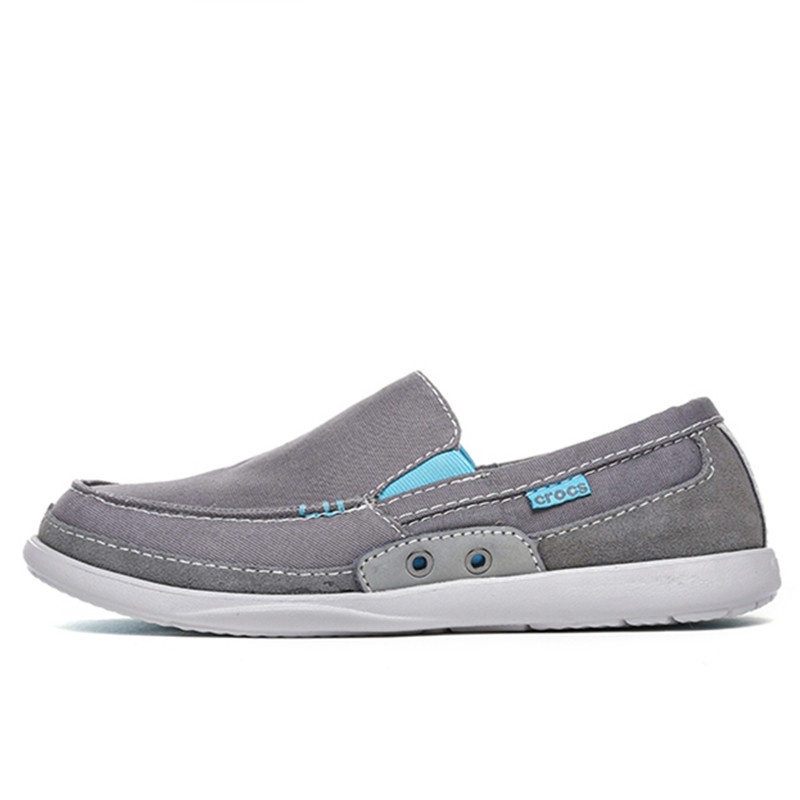 ♨﹍✕ crocs giày lười vải canvas thời trang dành cho nam