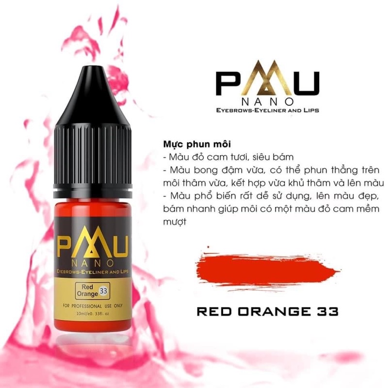 Mực nano pmu cao cấp phun xăm mày môi mí 10ml.