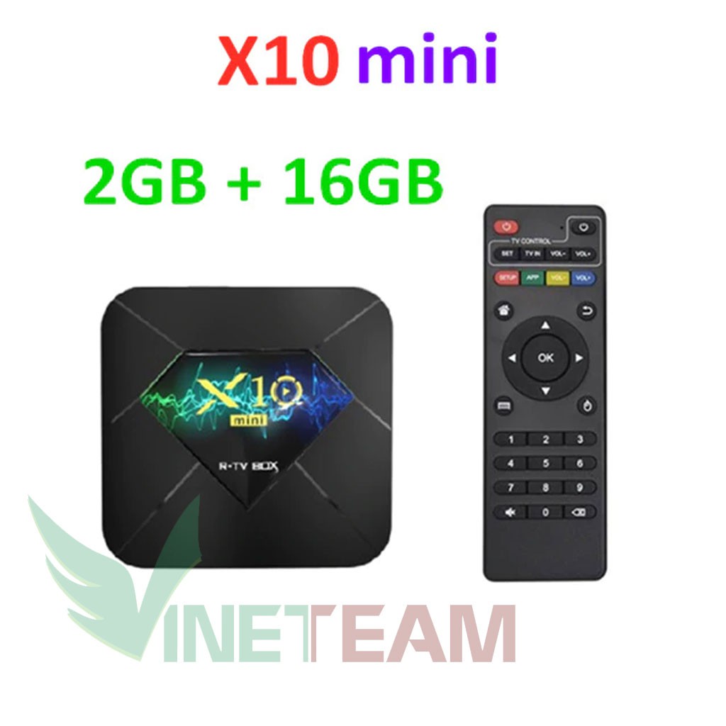 ANDROI TV BOX X10 MINI xem phim 6K, chơi game Chipset xịn H313 lõi tứ✔Tích hợp FPT Play - Biến TV thường thành Smart TV