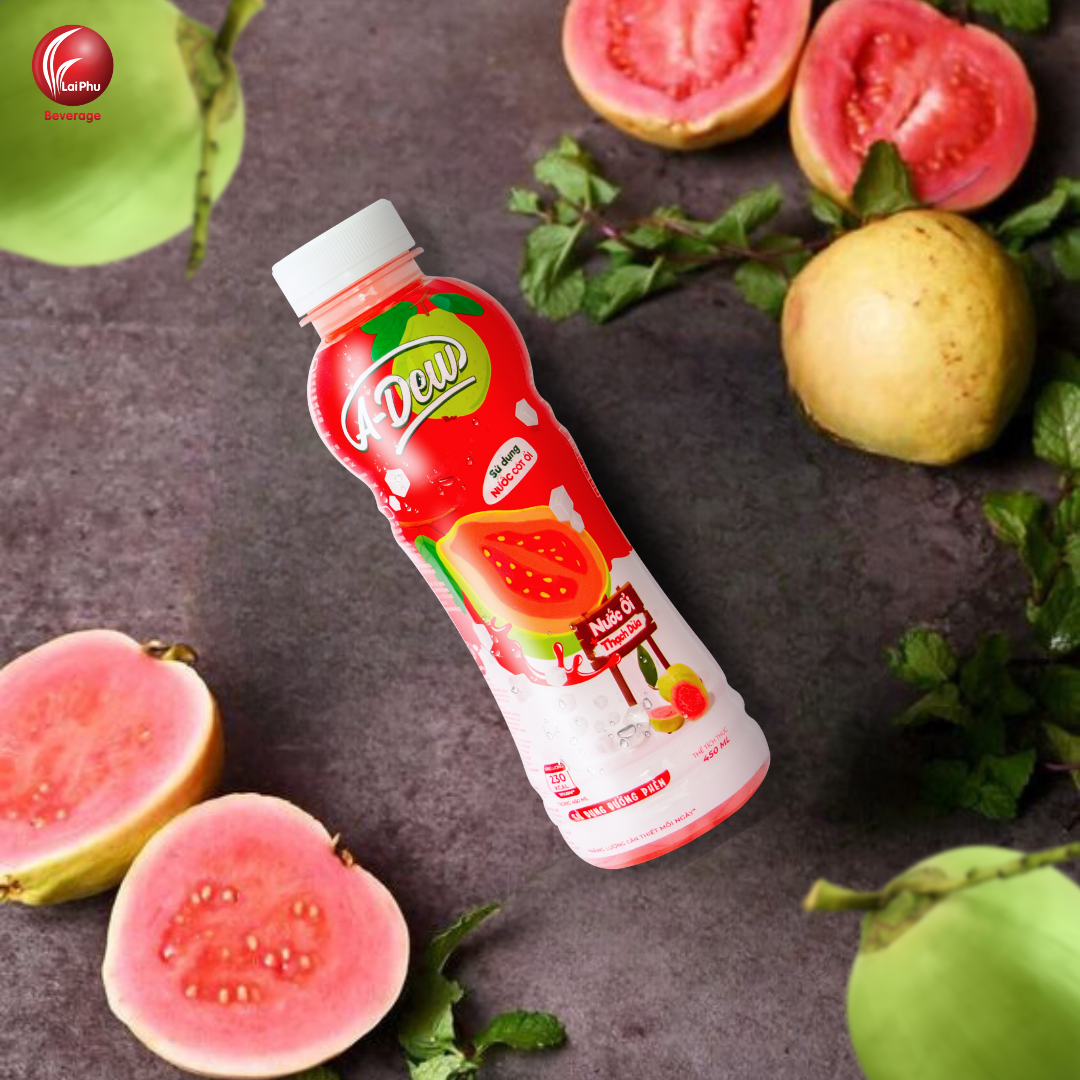Nước Trái Cây Ổi Thạch Dừa A-Dew Chai 450ml - Thùng 24 Chai