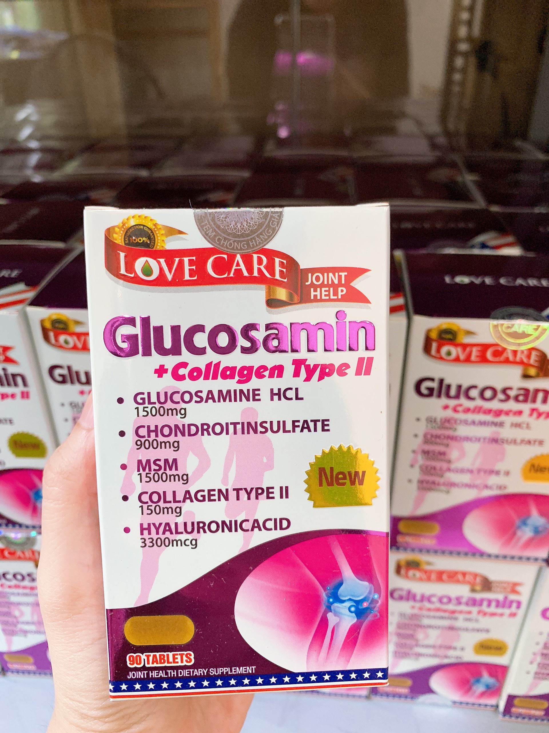 [HCM]Bổ xương khớp Love Care Glucosamine Collagen Type 2 (Date mới 9/