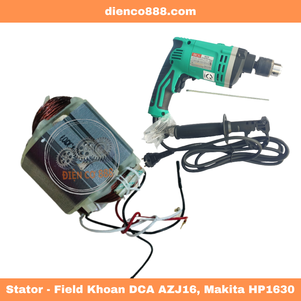 Cuôn stator khoan makita hp1630, hp1631 và dca azj16 220v