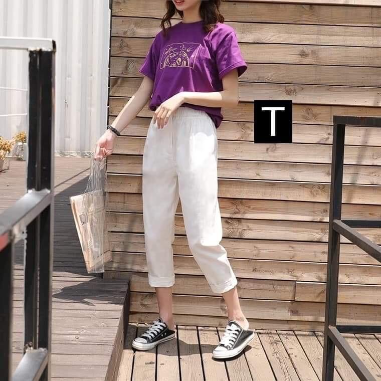Quần baggy kaki trắng DTR0319