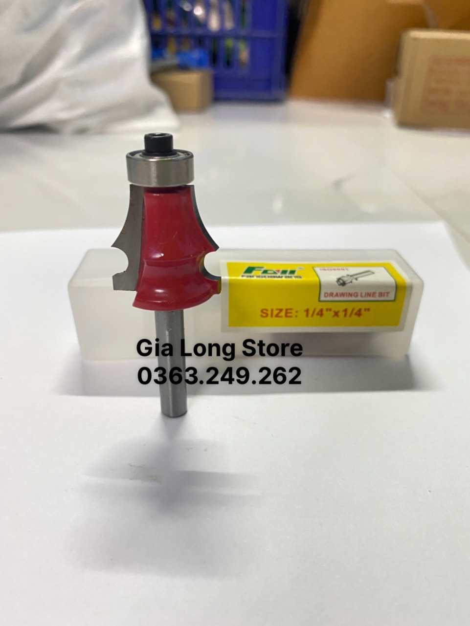MŨI PHAY GỔ 1 KẺ CHỈ 5-6-8MM CỐT 6.35MM VÀ 12.7MM