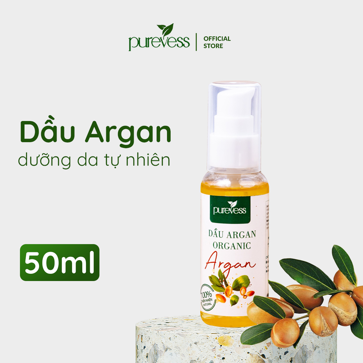 Dầu Argan Purevess - Dầu dưỡng tóc - Dầu dưỡng body