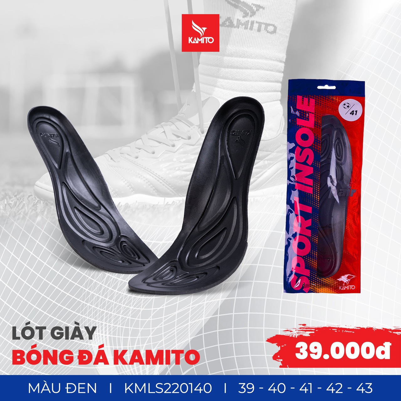 Lót giày đá bóng Kamito chính hãng