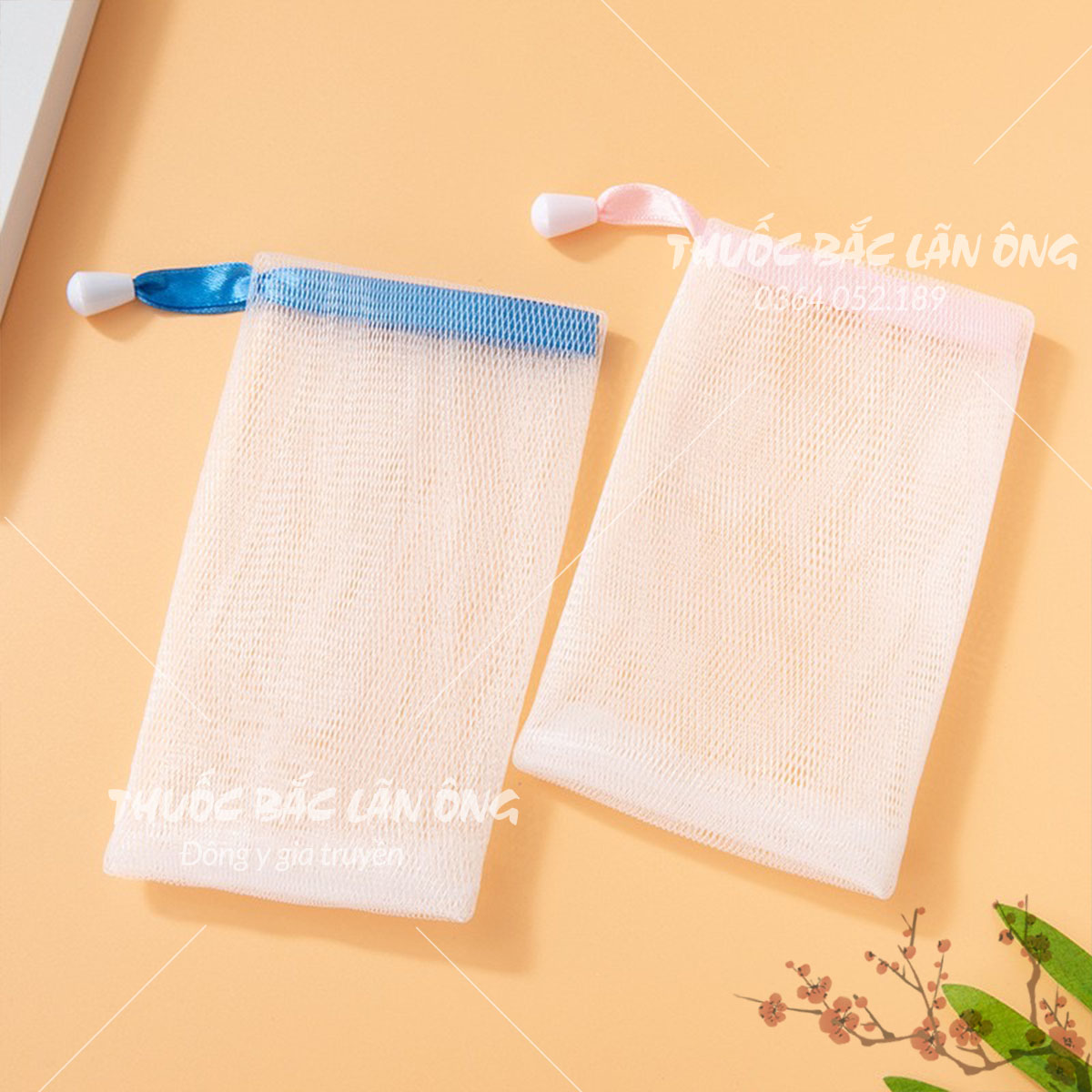 Túi lưới tạo bọt xà bông, túi đựng xà phòng tắm cao cấp - Lãn Ông