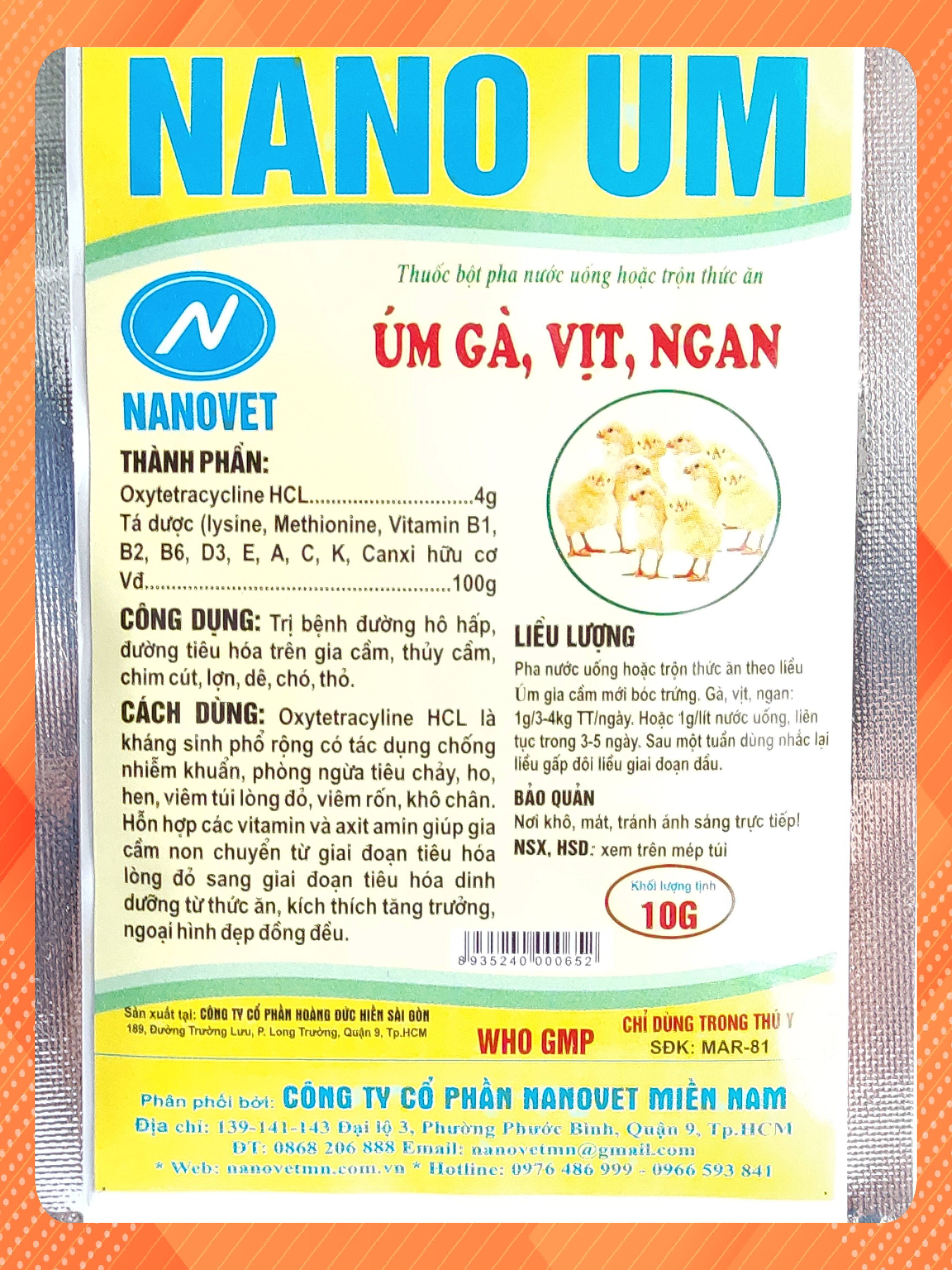 NANO ÚM 10gram CHUYÊN DÙNG ÚM GÀ VỊT CON