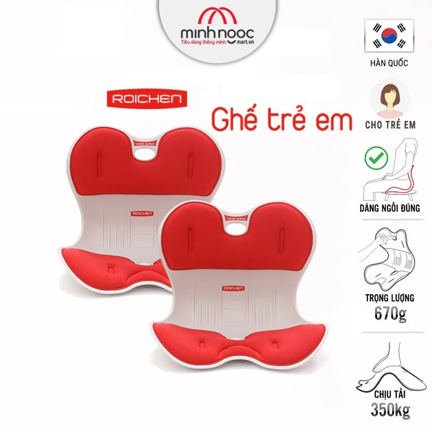 COMBO 2 Ghế chỉnh dáng ngồi đúng - Roichen Hàn Quốc (Made in Korea). Dùng cho gia đình (Nam, Nữ, Trẻ em), Nhiều Combo lựa chọn