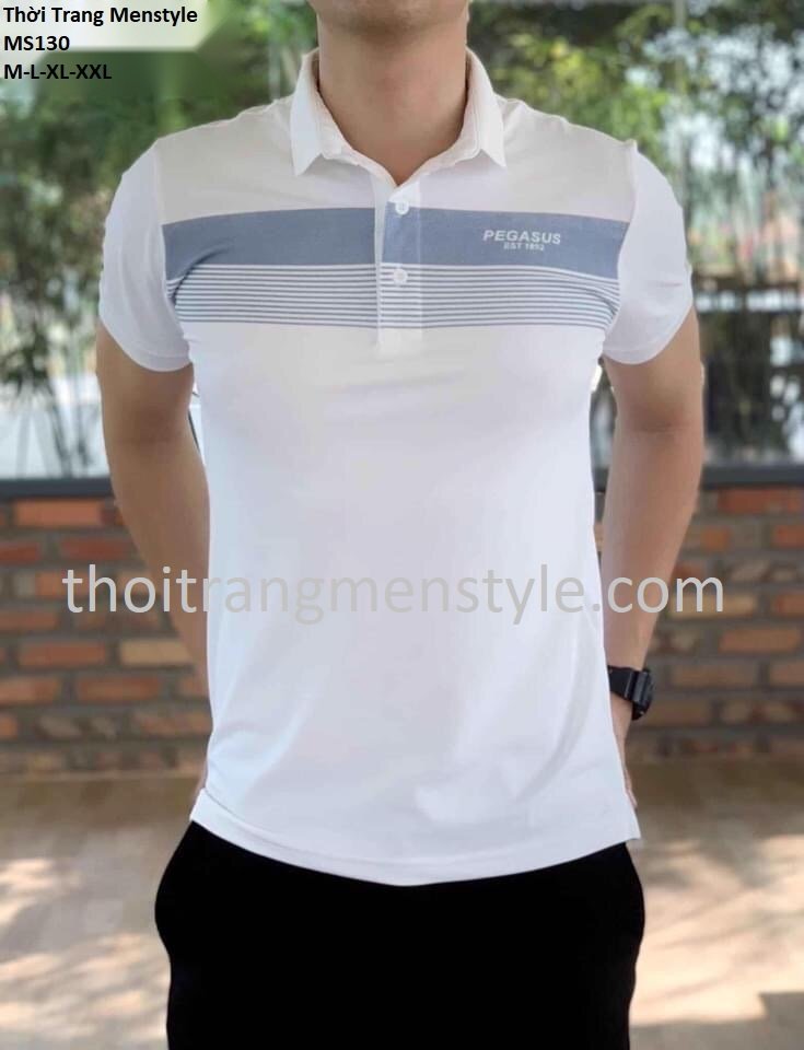 Áo Thun Nam Cổ Bẻ Vải cá sấu poly