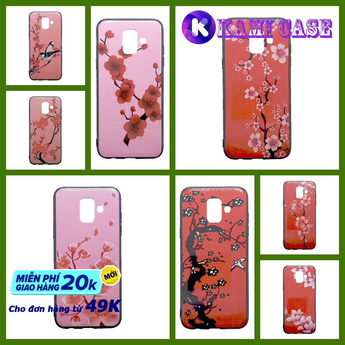 [HCM]Ốp Lưng Samsung A6 2018 Cứng Bóng Viền Dẻo