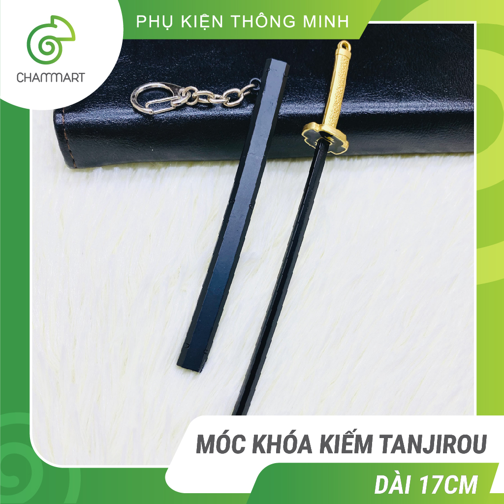 Móc khóa kiếm Tanjirou anime Kimetsu No Yaiba không gỉ thanh gươm diệt quỷ mô hình 17cm anime Kimetsu No Yaiba