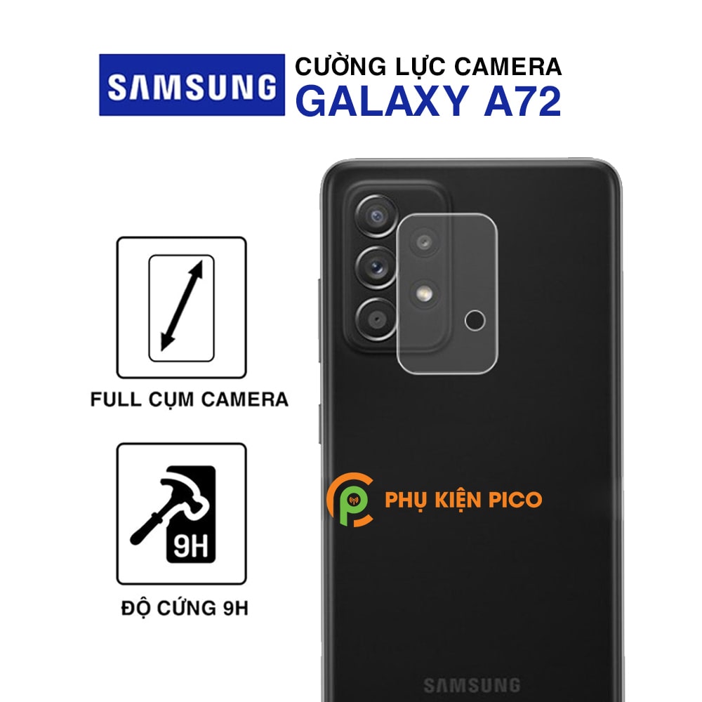 Cường lực camera Samsung Galaxy A72 độ cứng 9H trong suốt - Dán camera Samsung Galaxy A72
