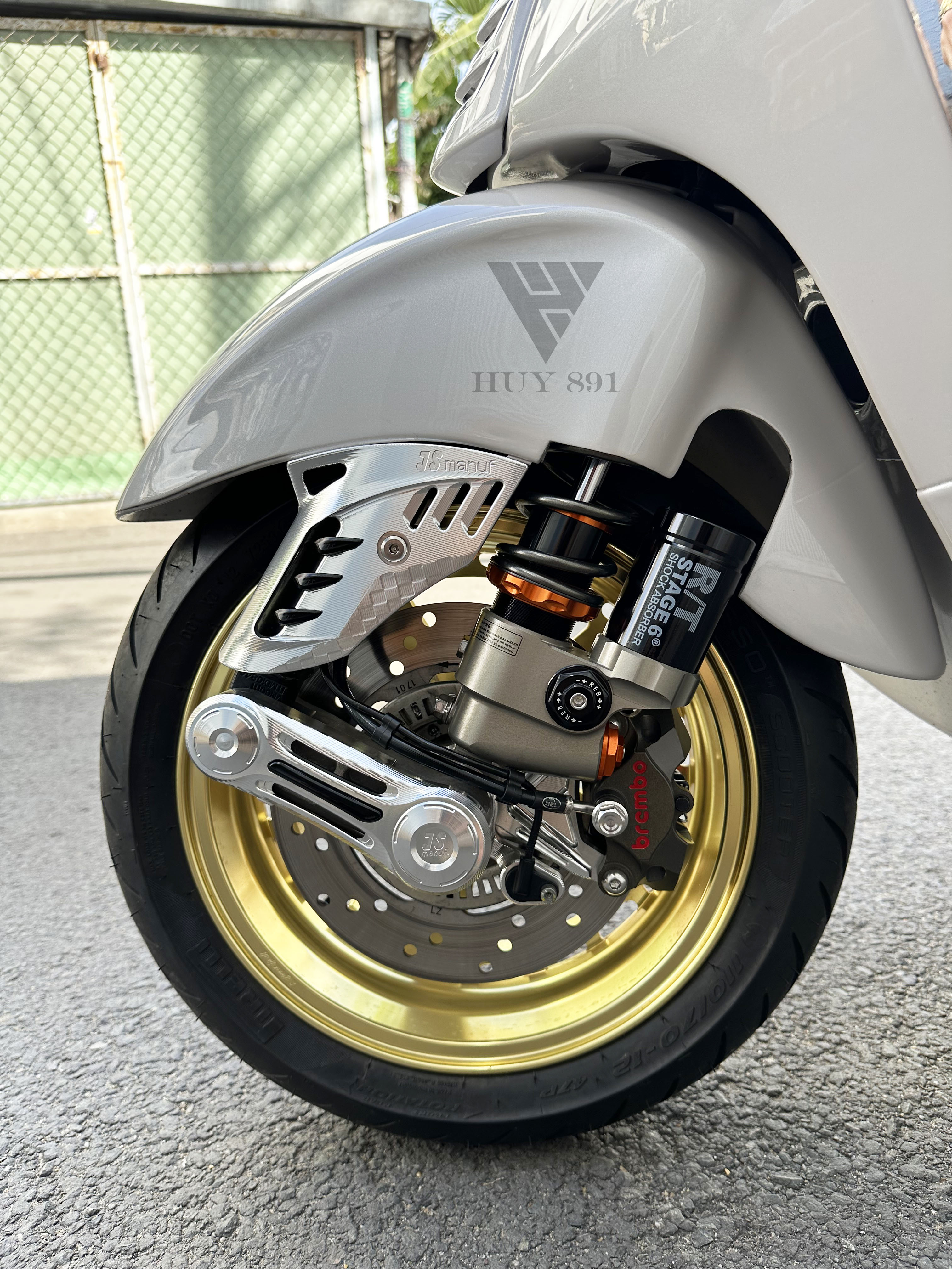 Che phuộc JS Manuf Version 2023 dành cho xe Vespa Sprint các đời