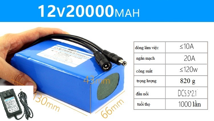 Pin lithium 12V 10AH, 16AH, 20AH, 30AH