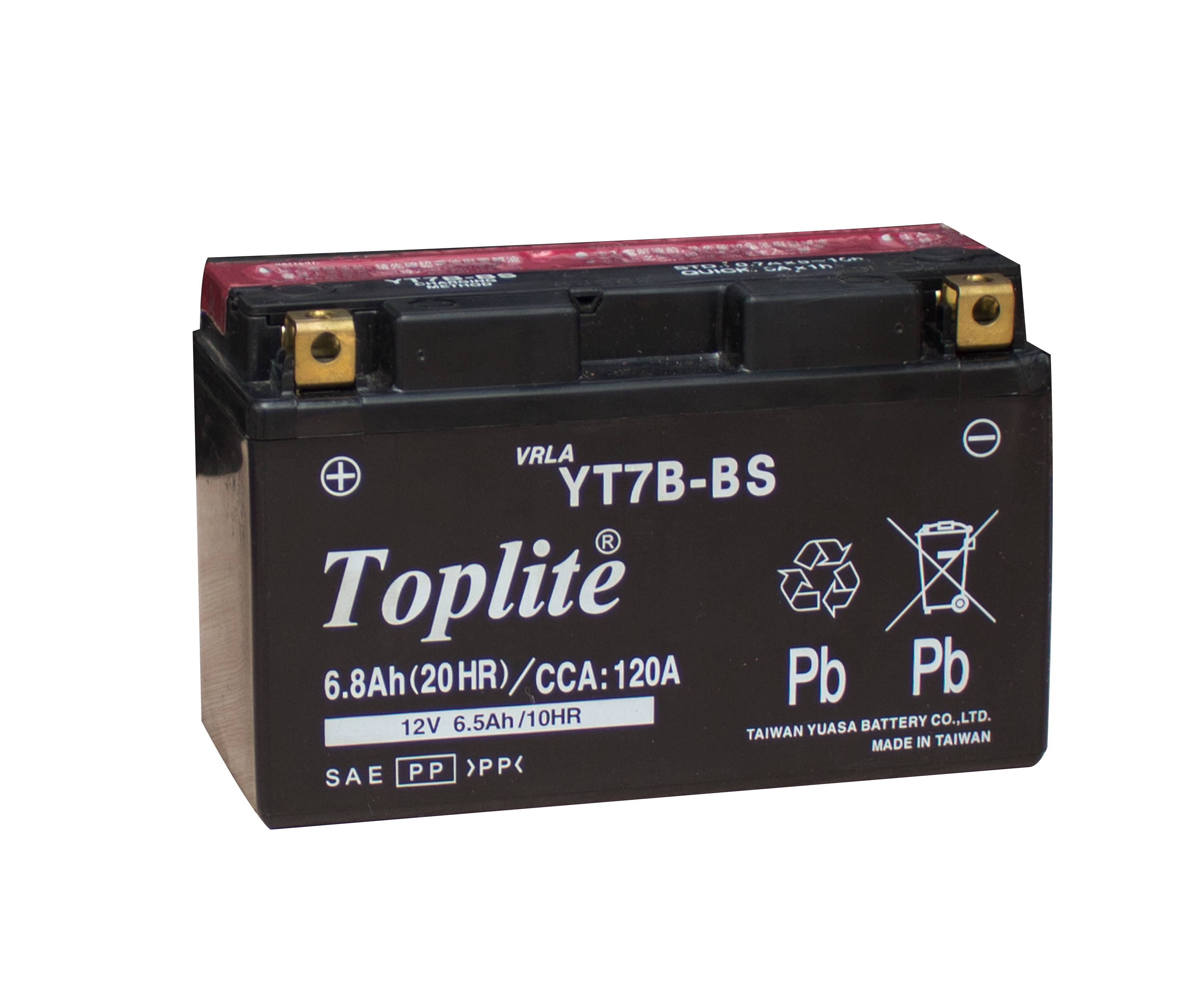 Bình ắc quy Motor Toplite YT7B-BS (12V-6.5AH)