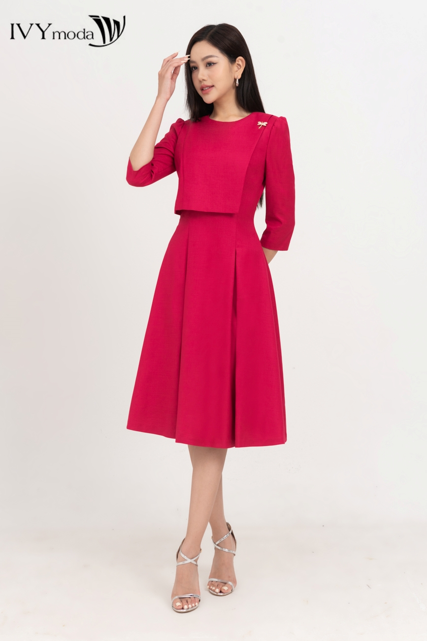 Đầm xòe tay lỡ IVY moda MS 48M8591