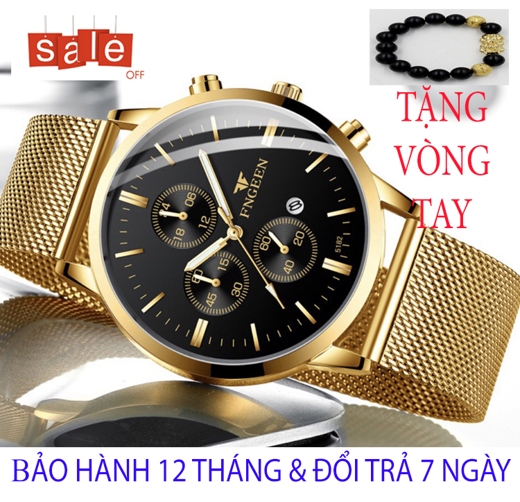 Đồng hồ nam fngeen m5 dây thép không gỉ cao cấp