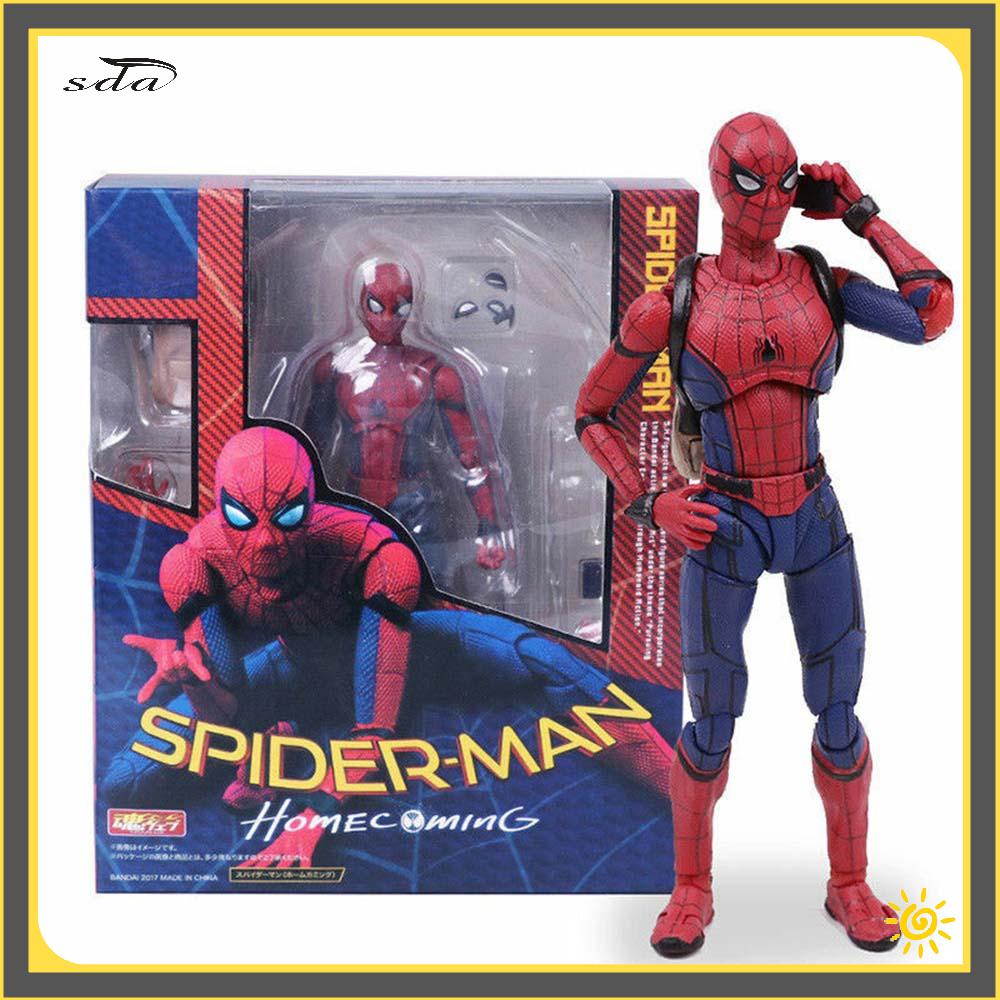 Mô hình nhân vật Người Nhện trong phim Spider Man Homecoming có chất liệu  PVC dùng làm quà tặng - INTL 